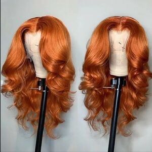 LUVME Ginger Orange Color 13x4 Frontal Lace Wig 18in